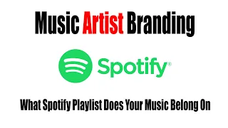 Music Artist Branding - Which Spotify playlist do you belong in?