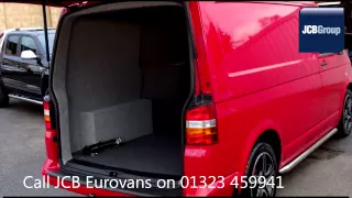 2010 Volkswagen Transporter T30 SWB PBV TDI 2.5l  Red GY59NTK for sale at JCB Eurovans Eastbourne