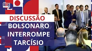 Bolsonaro interrompe Tarcísio de Freitas em discussão sobre reforma tributária