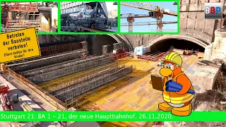 [UPDATE] Stuttgart 21: der neue Hauptbahnhof / Future Main Station, BA 1 - 21, 26.11.2020.