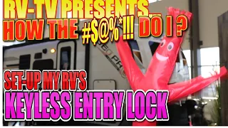 How to program a keyless entry door lock on a Rockwood Geo Pro trailer. How to RV video