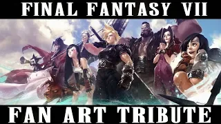 Final Fantasy VII Fan Art Tribute (REMAKE HYPE!) + Battle Theme on Piano