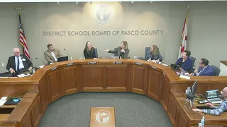 Pasco County School Board Meeting- March 19, 2024