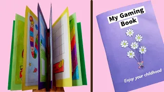 14 easy paper gaming book । diy cute coloring gaming book । diy paper crafts easy games