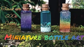 3 Miniature bottle arts|Mini bottle crafts|Our first video