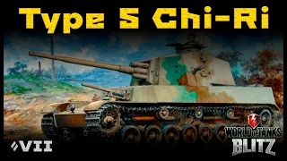 Обзор Type 5 Chi-Ri - 480 альфы на барабане! [WoT: Blitz]