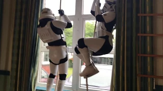 Hilarious Storm Troopers 'Boogie Storm" play The Floor is Lava Game