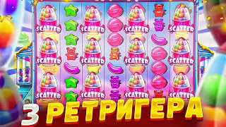 ПОЙМАЛ 3 РЕТРИГЕРА В SUGAR RUSH! БОНУС НА 40 СПИНОВ И ЗАНОС НА  Р В ШУГАР РАШ