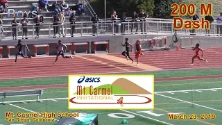 2019 TF - Mt Carmel - 200 (Boys, All Heats)