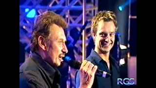 Johnny & David Hallyday - Sang pour Sang (répétitions TV 1999).