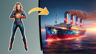 AVENGERS But Titanic Vengers! 🚢 🔱 All Your Favorite Marvel & DC Characters 2024! 🔥