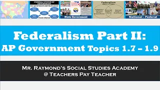 AP Government - Federalism Part II: Topics 1.7 to 1.9 [Everything You Need to Know]