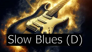 Super Slow Blues Guitar Backing Track (D)