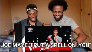 The Voice 2016 - Joe Maye Audition (Christina Aguilera sings) : "I Put a Spell on You" (REACTION)