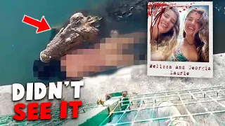 Terrifying CROCODILE Attack on Twin Girls in Front of Their Guide!