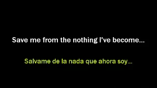 evanescence bring me to life lyrics Spanish