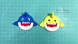 Tutorial on how to make a Baby Shark fondant Cake/cupcake topper.