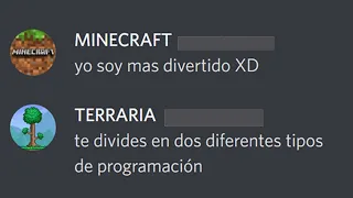 MINECRAFT VS TERRARIA 1 / VIDEOJUEGOS DISCUTEN POR DISCORD  1