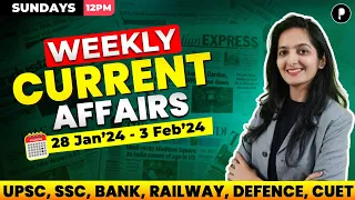 Weekly Current Affairs 2024 | February 2024 Week 1 | Parcham Classes Current Affairs #Parcham