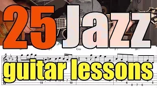 25 Jazz Guitar Exercises - Lessons With Tabs