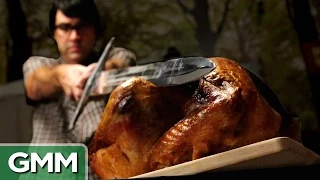 Carving a Turkey With a Sword