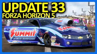 Forza Horizon 5 : 12 New Cars & Pro Stock Drag Car!! (FH5 Update 33)