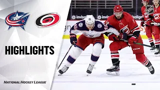 Blue Jackets @ Hurricanes 3/20/21 | NHL Highlights