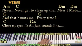 When I Was Your Man (Bruno Mars) Piano Cover Lesson in C with Chords/Lyrics - Arpeggios