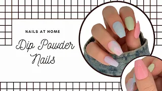 Simple Dip Powder Nails | Pastel Ombre |  Beginner Friendly | How To Use Multiple Colors In Ombre