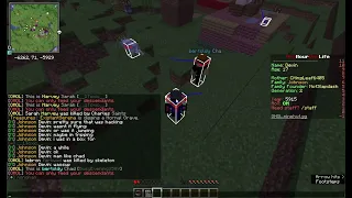 A player on the one hour one life minecraft server getting killed by a child