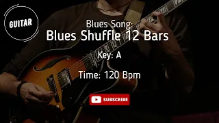 Shuffle BLUES Backing Track in A 120 bpm