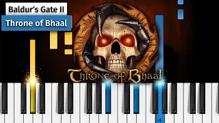 Baldur's Gate II: Throne of Bhaal - Main Theme - Piano Tutorial (HARD)