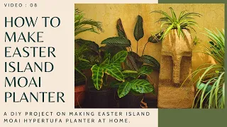 How to make easter island moai statue planters at home | DIY hypertufa moai | cement planter ideas