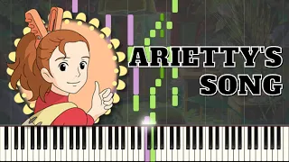 ARRIETY'S SONG - The Secret World of Arrietty | Piano Tutorial (SHEETS+Synthesia)
