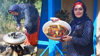 Rural Style Cooking of BADEMJAN KEBAB | 100% VEGETARIAN DISH  | Rural Cuisine