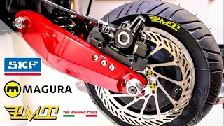 Upgrading 10X Scooter with PMT Tires, MAGURA Brakes, SKF Bearings, 160mm Rotors | ASMR by Dr. Drei