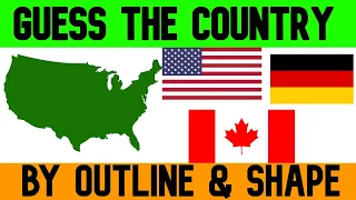 Guess The Country By Outline & Shape | Quiz 🌎🌍🌏