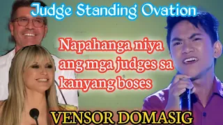 Vensor Domasig | Dahil Mahal Kita | Judge Standing Ovation | America's Got Talent