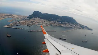 Gibraltar Airport Take Off and Fly Around The Rock Onboard easyJet A320neo