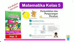 Matematika Kelas 5 Vol. 2 - Bab 9 Penjumlahan Pecahan - hal. 5 - Kurikulum Merdeka - Semester 2