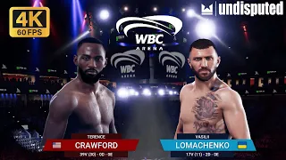 Terence Crawford vs Vasyl Lomachenko: Ultimate Boxing Battle Simulation | Undisputed | 4K 60 FPS
