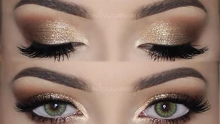 ♡ Soft Smokey Eyes & Gold Glitter | Make Up Tutorial | Melissa Samways ♡