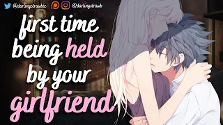 first time being held by your girlfriend 💞 (F4M) [comfort] [asmr audio] [sweet cuddles] [rain]