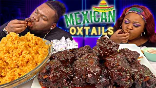 JUICY MEXICAN STYLE OXTAILS!!! | CHILI COLORADO RECIPE + MUKBANG!! | EATING SHOW