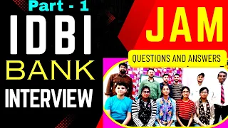 IDBI JAM #PGDBF interview | What are the questions asked in an IDBI Bank interview?