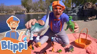 Blippi Visits A Dinosaur Exhibition! | Learn About Dinosaurs | Educational Videos For Toddlers