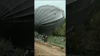 The moment of the fall of the German airship "Graf Zeppelin" , France, 1917 #shorts