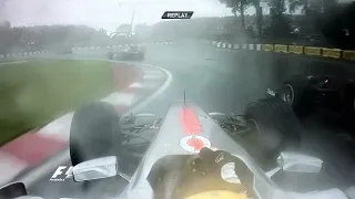 Lewis Hamilton onboard contact with Mark Webber Canadian GP 2011