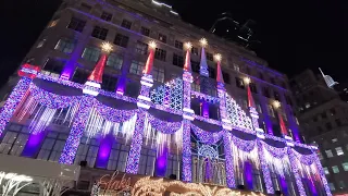 Saks Fifth Avenue Holiday Light Show 2021 🎅🎄✨