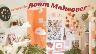 Art Studio Room Makeover + Tour! ✿ Spring Cleaning, Painting, Cute DIY